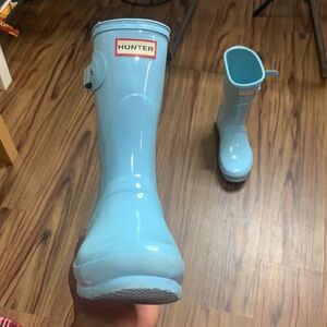 Hunter Orginal Mids Light Blue Boots (7)